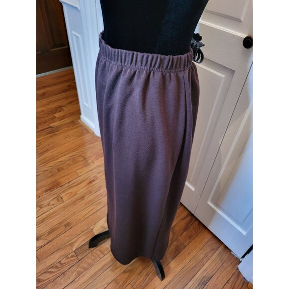 Vtg 90s/y2k Chocolate Brown Knit Maxi Skirt 14/16 Fall Whimsygoth Modest Teacher - Picture 3 of 4
